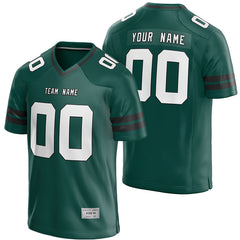 custom deep green and black football jersey
