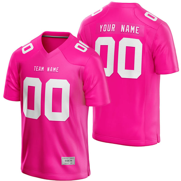 custom deep pink football jersey