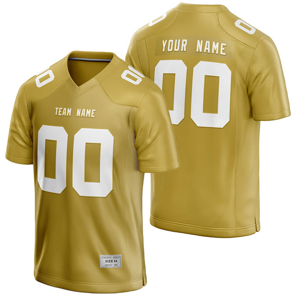 custom gold football jersey