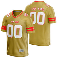 custom gold and red football jersey thumbnail