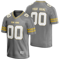 custom gray and gold football jersey thumbnail