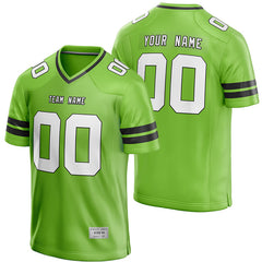 custom green and black football jersey