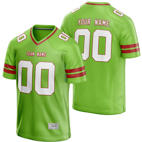 custom green and brown football jersey