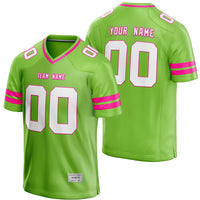 custom green and hot pink football jersey thumbnail