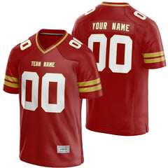 custom maroon and gold football jersey