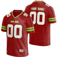 custom maroon and green football jersey