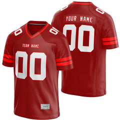 custom maroon and red football jersey
