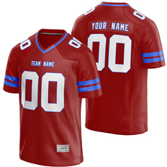 custom maroon and blue football jersey