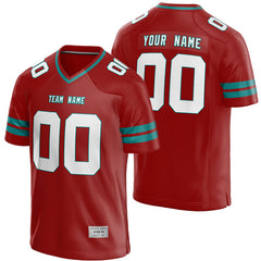custom maroon and teal football jersey