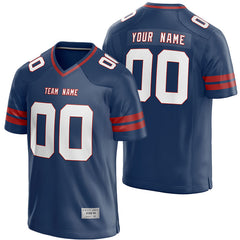 custom navy and brown football jersey