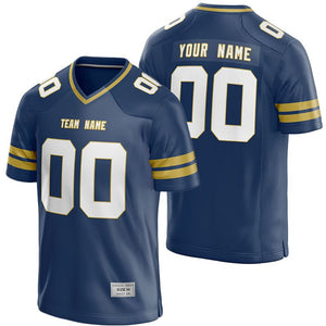 custom navy and gold football jersey