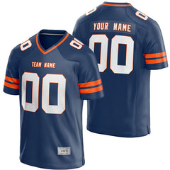 custom navy and orange football jersey
