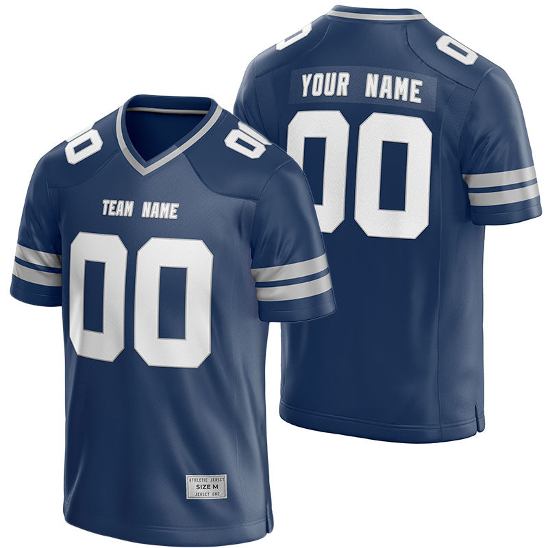 Custom Navy Football Jersey for Men/Youth | Authentic Uniform