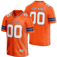 custom orange and navy football jersey