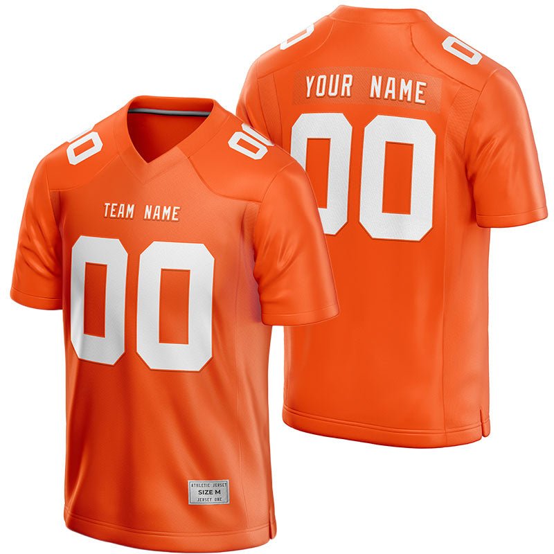 custom orange football jersey