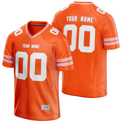 custom orange and light pink football jersey