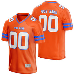 custom orange and blue football jersey