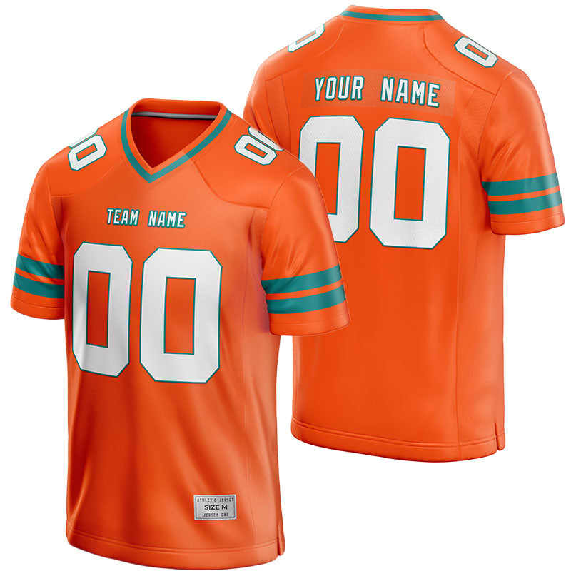 Custom Orange Football Jersey for Men/Youth | Authentic Uniform