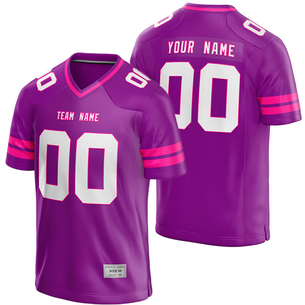 custom purple and hot pink football jersey