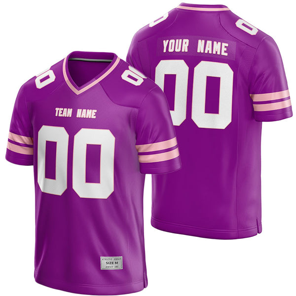 custom purple and light pink football jersey
