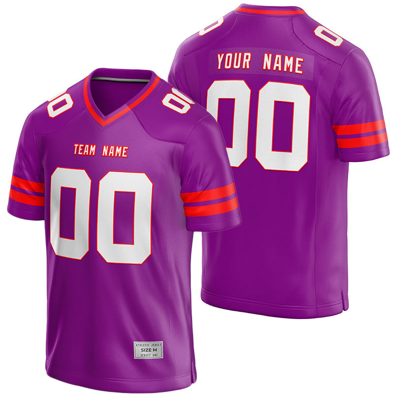 custom purple and red football jersey