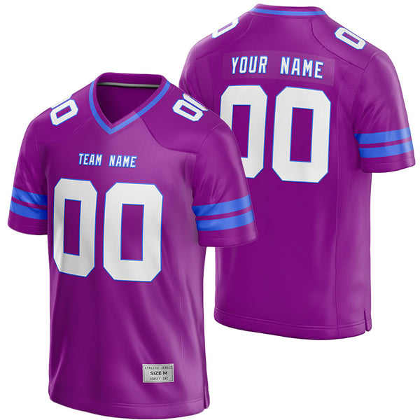 custom purple and blue football jersey