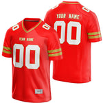 custom red and gold football jersey thumbnail