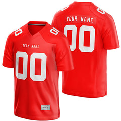 custom red football jersey