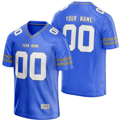 custom blue and grey football jersey