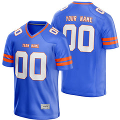custom blue and orange football jersey