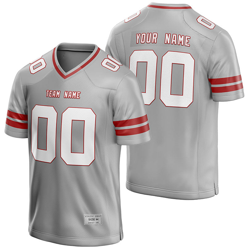 Custom Silver Football Jersey for Men/Youth | Authentic Uniform