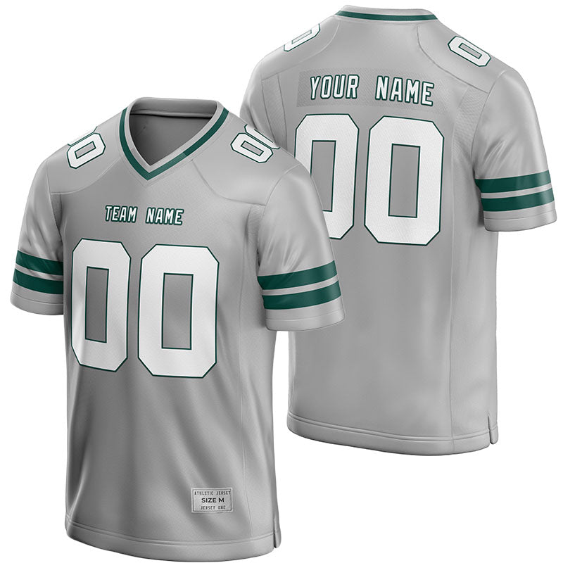 Custom Silver Football Jersey for Men/Youth | Authentic Uniform