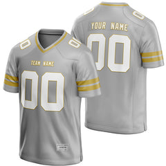 Custom Silver Football Jersey for Men/Youth | Authentic Uniform