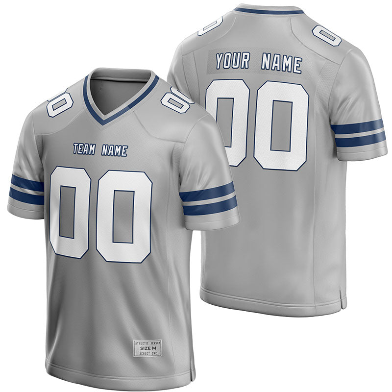 Custom Silver Football Jersey for Men/Youth | Authentic Uniform
