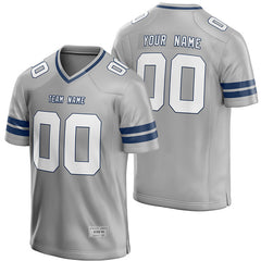 Custom Silver Football Jersey for Men/Youth | Authentic Uniform