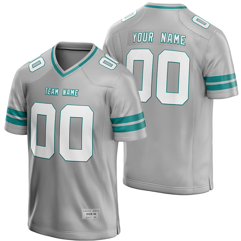 Custom Silver Football Jersey for Men/Youth | Authentic Uniform