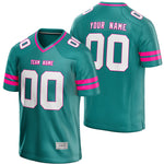 custom teal and hot pink football jersey thumbnail