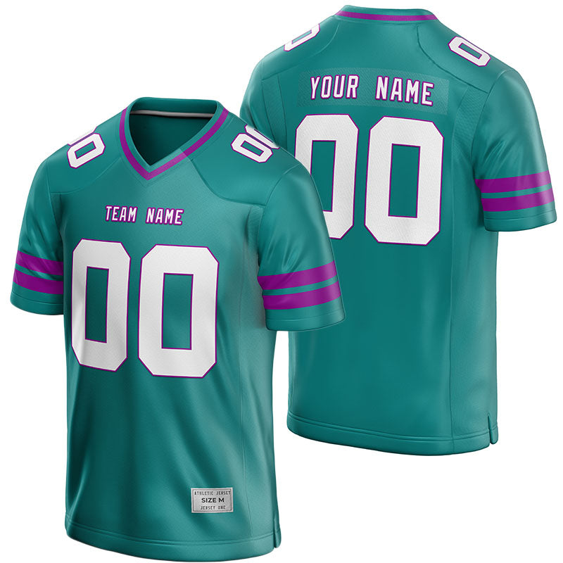 custom teal and purple football jersey