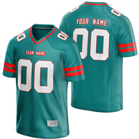 custom teal and red football jersey thumbnail