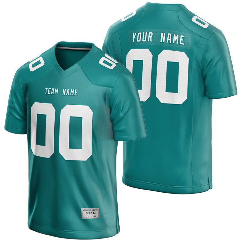 custom teal football jersey