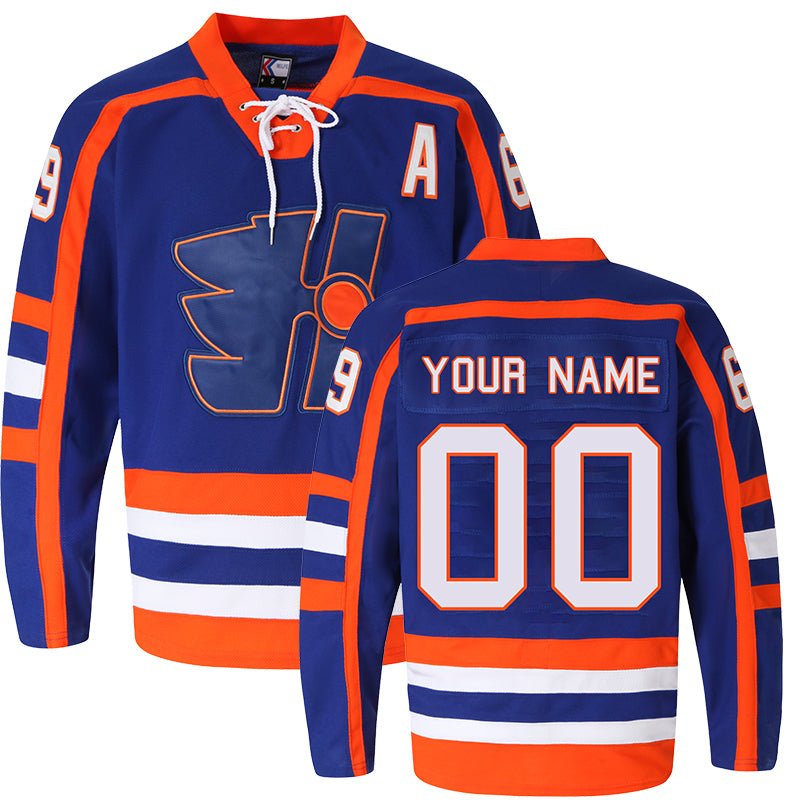 Custom Halifax Highlanders Ice Hockey Jersey Blue Jersey One