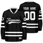 Custom Black Hockey Jersey thumbnail