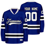 custom blue and black hockey jersey thumbnail