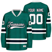 custom green and black hockey jersey thumbnail
