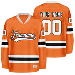 Custom Orange Practice Hockey Jersey thumbnail