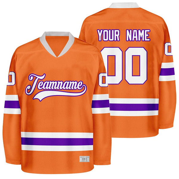 Custom Orange Hockey Jersey