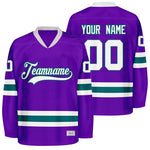 custom purple and teal hockey jersey thumbnail