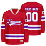 custom red and purple hockey jersey thumbnail