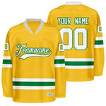custom yellow green hockey jersey thumbnail