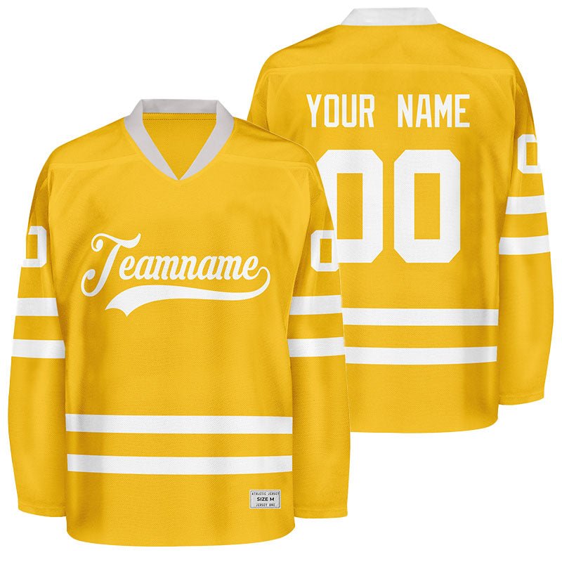 custom yellow hockey jersey
